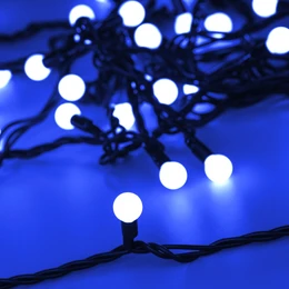 Фото #1 товара Светодиодная гирлянда ARD-BALL-CLASSIC-D13-5000-BLACK-50LED BLUE (230V, 3.5W) (Ardecoled, IP65)