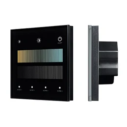 Фото #1 товара INTELLIGENT ARLIGHT Сенсорная панель SMART-DALI-301-11-1G-4SC-DT8 Черная (230V, встраиваемая, 2.4G) (IARL, IP20 Пластик, 5 лет)