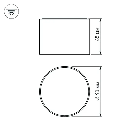 Фото #9 товара Светильник SP-RONDO-90B-8W Day White (Arlight, IP40 Металл, 3 года)