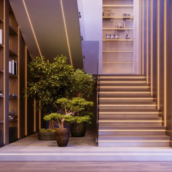 Фото #4 товара Светодиодная лента герметичная VELA-M240-2.5x6mm 24V Warm2400 (5 W/m, IP65, 5m) (Arlight, узкая)