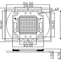 Фото #2 товара Мощный светодиод ARPL-30W-EPA-5060-PW (1050mA) (Arlight, -)