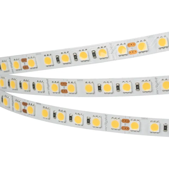 Фото #1 товара Светодиодная лента RT 6-5050-96 24V Warm3000 3x (480 LED) (Arlight, 23 Вт/м, IP20)