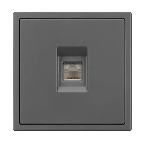 Фото #4 товара Механизм телефонной розетки SCT-NOBE-MTL1-SFPL-GR (RJ-11, 4C) (Arlight, Серый базальт)