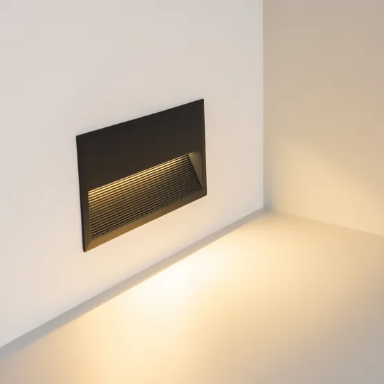 Фото #3 товара Светильник встраиваемый LTD-RIBONIK-S271x136-10W Warm3000 (Черный, 50 deg, 230V) (Arlight, IP65 Металл, 5 лет)