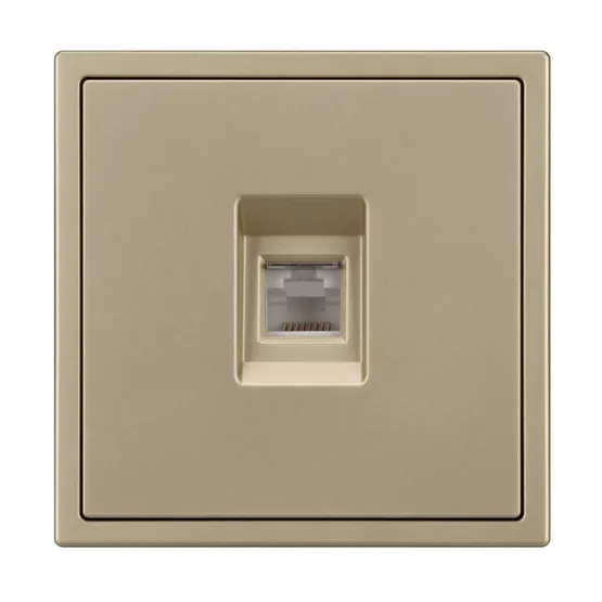 Фото #3 товара Механизм телефонной розетки SCT-NOBE-MTL1-SFPL-GD (RJ-11, 4C) (Arlight, Золотой песок)