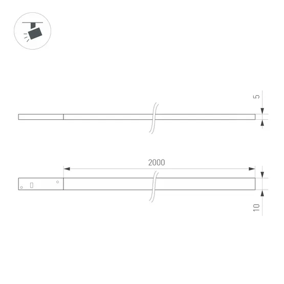 Фото #5 товара Светильник MAG-MICROCOSM-FLAT-ELASTIC-L2000-16W Warm3000 (BK, 100 deg, 24V) (Arlight, IP20 Пластик, 3 года)