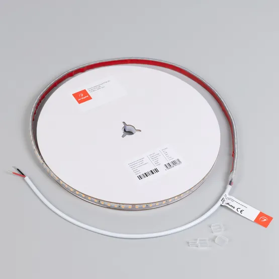 Фото #2 товара Светодиодная лента герметичная RTW-PS-A140-7mm 24V Warm2400 (10 W/m, IP67, 5m) (Arlight, CRI>90)