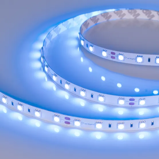 Фото #3 товара Светодиодная лента RT 2-5000 24V Blue 2x (5060, 300 LED, LUX) (Arlight, 14.4 Вт/м, IP20)