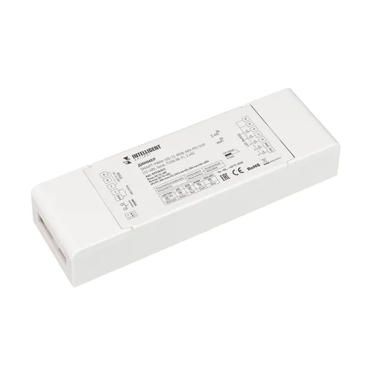 Фото товара INTELLIGENT ARLIGHT Диммер SMART-PWM-105-72-RGB-MIX-PD-SUF (12-48V, 5x6A, TUYA Wi-Fi, 2.4G) (IARL, IP20 Пластик, 5 лет)