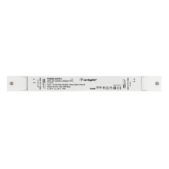 Фото #2 товара Блок питания ARV-SP-24030-LINEAR-PFC (24V, 1.25A, 30W) (Arlight, IP20 Пластик, 5 лет)