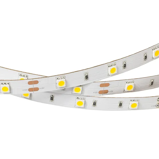 Фото товара Светодиодная лента RT2-5050-30-12V Warm White (150 LED) (NormaLED, 7.2 Вт/м, IP20)