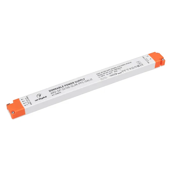 Фото товара Блок питания ARV-SP-24100-SLIM-PFC-DALI2 (24V, 4.16A, 100W) (Arlight, IP20 Пластик, 5 лет)