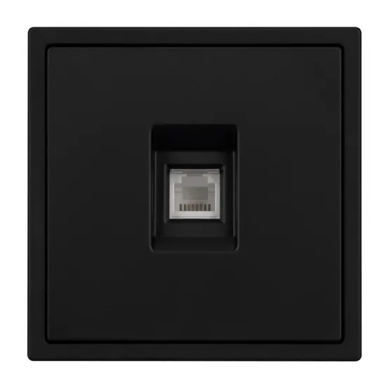Фото #4 товара Механизм телефонной розетки SCT-NOBE-MTL1-SFPL-BK (RJ-11, 4C) (Arlight, Черный оникс)