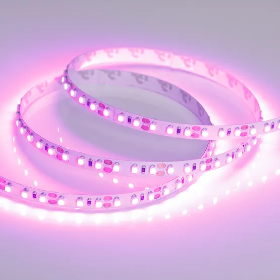 Фото #2 товара Светодиодная лента RT 2-5000 12V Pink 2X (3528, 600 LED, LUX) (Arlight, 9.6 Вт/м, IP20)