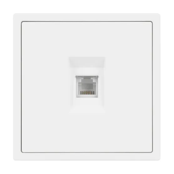 Фото #3 товара Механизм телефонной розетки SCT-NOBE-MTL1-SFPL-WH (RJ-11, 4C) (Arlight, Белый кварц)