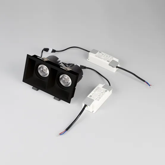 Фото #5 товара Светильник MS-FLOW-BUILT-S157x85-2x6W Warm3000 (BK, 55 deg, 230V) (Arlight, IP20 Металл, 5 лет)