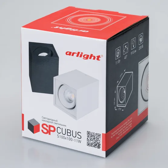 Фото #5 товара Светильник SP-CUBUS-S100x100WH-11W Day White 40deg (Arlight, IP20 Металл, 3 года)