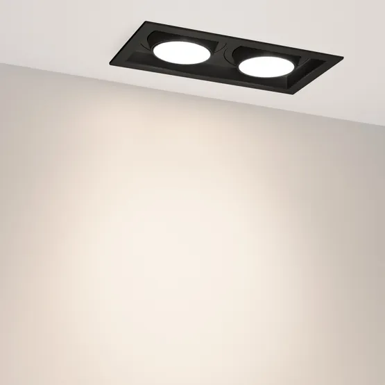 Фото #5 товара Светильник MS-VORTEX-BUILT-S250x140-2x30W Day4000 (BK-BK, 50 deg, 230V) (Arlight, IP20 Металл, 5 лет)