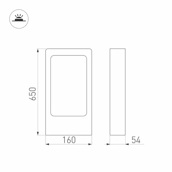 Фото #4 товара Светильник LGD-PATH-FRAME-H650-7W Warm3000 (BK, 100 deg, 230V) (Arlight, IP65 Металл, 3 года)