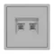 Минифото #4 товара Механизм сдвоенной телефонной розетки SCT-NOBE-MTL2-SFPL-IS (RJ-11, 4C) (Arlight, Никель)